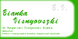 bianka visnyovszki business card